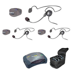 EARTEC UltraPAK and HUB Headset System with 1-HUB, 3-UltraPAK, and 3-Cyber Headsets