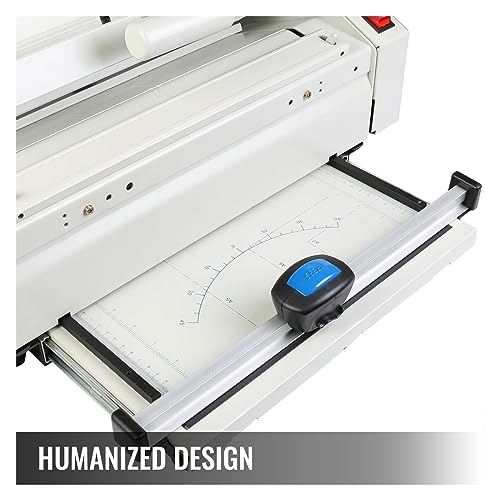 HUIWOSEN White 4 In 1 Manual Glue Book Binding Machine - Binds 160 Books, Milling Spine Rougher