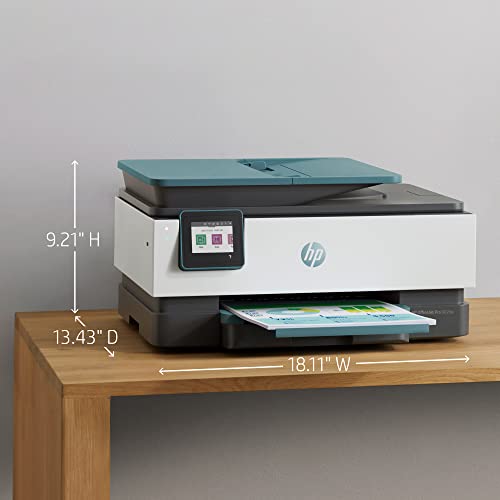HP OfficeJet Pro 8028eB All-in-One Wireless Color Inkjet Printer for Home Office, Blue - Print Scan Copy Fax - 20 ppm, 4800 x 1200 dpi, 35-Sheet ADF, Automatic 2-Sided Printing
