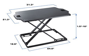 Star Ergonomics Economic Height Adjustable Standing Desk - Sturdy Construction, Simple Design (SE02M1WB)