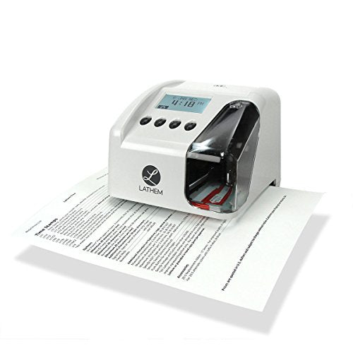 Lathem LT5000 Electronic Multi-Line Time, Date and Numbering Document Stamp, Can Be Wall Mounted (Screws Included) (LT5000)