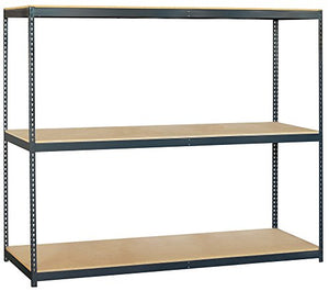 Salsbury Industries Solid Shelving Unit, 96-Inch Wide by 84-Inch High by 24-Inch Deep