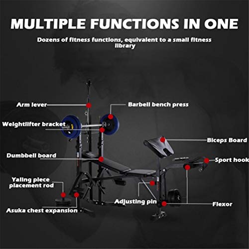 UPDD Olympic Weight Bench - Adjustable Weight Bench with Strength Training Benches and Squat Rack Stand for Proffesional Fitness Home Use Indoor Exercise【US Stock】