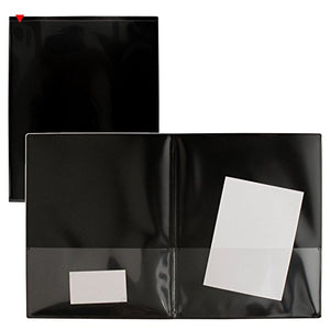 StoreSMART® Black Plastic Archival Folders 100-pack - Letter-Size Twin Pocket - (R900BK100)
