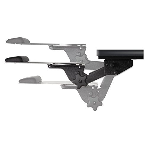 Kelly Computer Supply 17950 Adjustable Under Desk Mount Mouse Platform, 9-1/2 x 11, Black