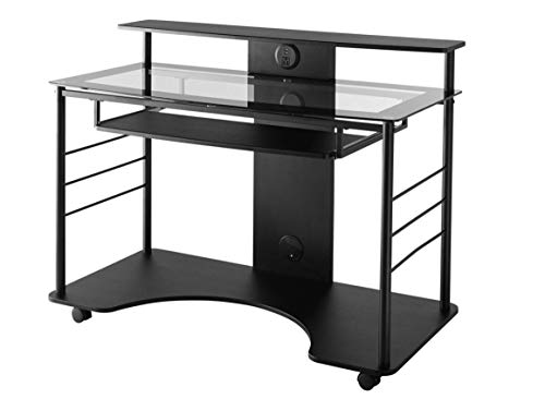 Realspace 47"W Mobile Tech Desk, Black