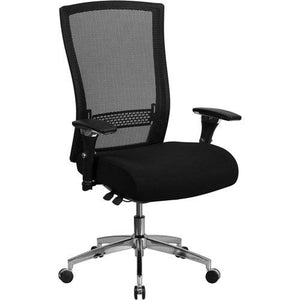 Parkside Series 24/7 Multi-Shift, 300 lb. Capacity High Back Black Mesh Multi-Functional Executive Swivel Chair with Seat Slider