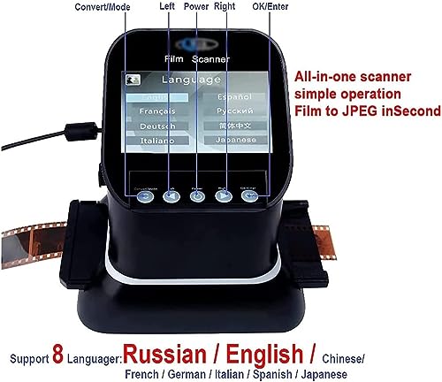 MAHWER Digital Film Converter, High Resolution Portable Film Scanner, Convert Negative & Slides to Digital JPEG, 22MP