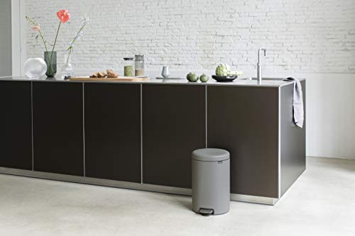 Brabantia Pedal Bin newIcon, 20 L, Mineral Concrete Grey