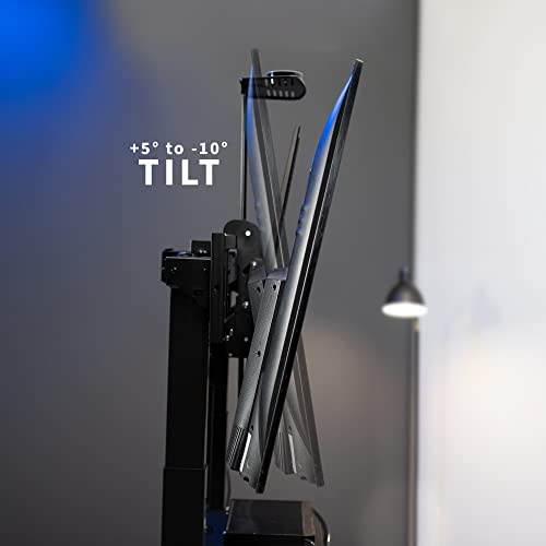 VIVO Motorized Height Adjustable TV Cart for 55-100" Screens up to 264 lbs - Black, STAND-E-TV100