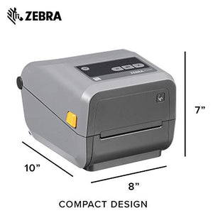 Zebra - ZD420c-Ribbon-Cartridge Desktop Printer for Labels and Barcodes - Print Width 4 in - 203 dpi - Interface: Wifi, Bluetooth, USB - ZD42042-C01W01EZ (Renewed)