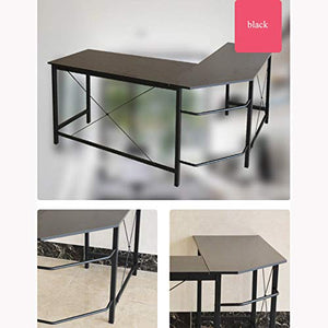 hongyang L Shaped Desk, Round Corner Computer Desk Gaming Table Workstation for Home Office, PC Laptop Writing Study Desk(168x125x72cm)