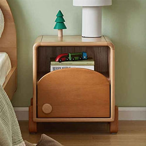 BinOxy Children's Night Stand Wood Bedside Table Cabinet