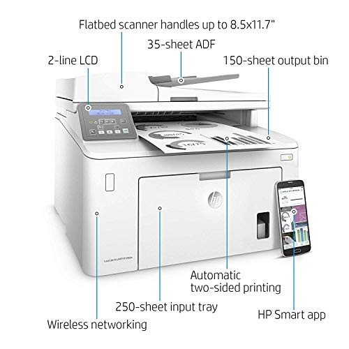 HP Laserjet Pro M148dw All-in-One Wireless Monochrome Laser Printer, Mobile & Auto Two-Sided Printing, Works with Alexa (4PA41A)