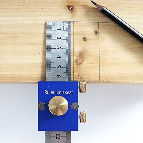 NCWZYY 30cm/12 Inch Scribing Ruler 90 Degrees Scale Ruler Measuring Marking Gauge Woodworking Right Angle Carpenter Tools (Color : B)
