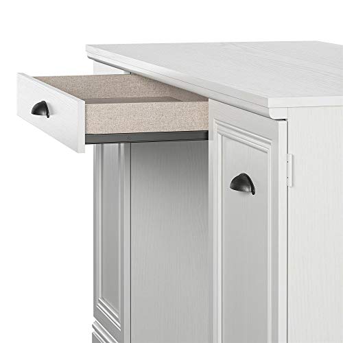Home Office Desk White Workstation Furniture Cabinet Shelves Storage Organize Drawer Laptop Computer Table PC Study Writing Reading Double Pedestal Design
