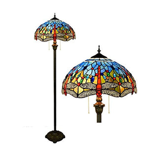 EESHHA European Style Glass Art Floor Lamp