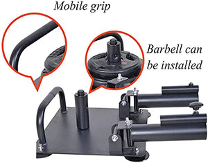 XIAOER 360 Degree Rotation Barbell T-Bar Row Plate Post Landmine, Core Strength Training Equipment for Back Muscle Training