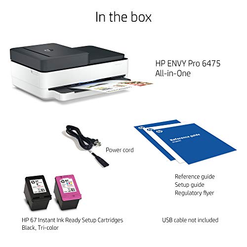 HP 8QQ86A#B1H Envy Pro 6475 All-in-One Printer, Includes 2 Years of Ink Delivered