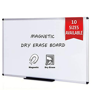 VIZ-PRO Magnetic Dry Erase Board, 60 X 48 Inches, Silver Aluminium Frame
