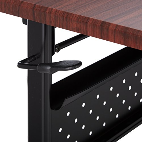 Lorell Flipper Training Table, 46" H x 8" W x 8" L, Mahogany
