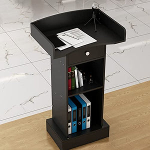 MObyat Lectern Podium Stand with Extra Storage Room & Drawer