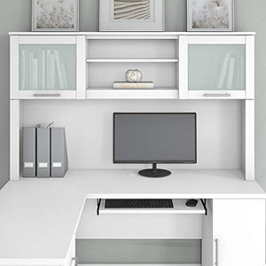 Bush Furniture Somerset Desk Hutch, 60W, White