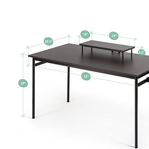Zinus Tresa Computer Desk / Workstation in Espresso, Large