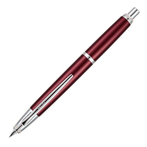 PILOT Vanishing Point Decimo Refillable & Retractable Fountain Pen, Burgundy Barrel with Rhodium Accents, Medium Nib (65342)
