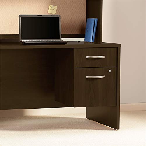 Bush Business Furniture Series C Elite 48" by 30" Desk Shell with 3/4" Pedestal, Mocha Cherry