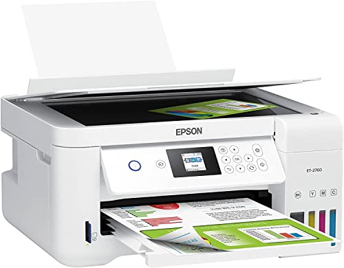 Epson EcoTank ET 2760 Special Edition All-in-One Inkjet Printer | Wireless Printing | Print, Copy, Scan | Prints up to 10 Pages per Minute in Black