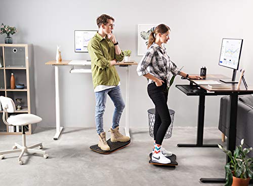 Electric Stand up Desk Frame - FEZIBO Dual Motor and Cable Management Rack Height Adjustable Sit Stand Standing Desk Base Workstation (Frame Only)