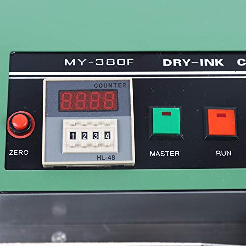 Gdrasuya10 MY-380F Solid-Ink Coding Machine, Stainless Steel Automatic Counting Printing Date Ink Wheel Printer 180W