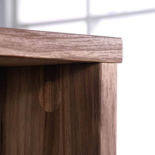 Pemberly Row Computer Hutch in Kiln Acacia Wood and Metal