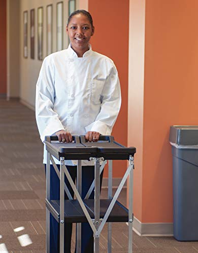 Carlisle SBC203103 Fold 'N Go Collapsible Utility Cart, 350 Pound Capacity, 31" Length x 20" Width Shelf, Black