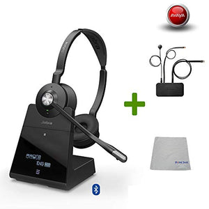 Avaya Compatible Jabra Engage 75 Wireless Headset Bundle with EHS Adapter for IP Office - Agent | Bluetooth Phones, PC/MAC USB, Select Avaya Desk Phones Compatible - 2410, 2420, 5410, 6416 D+M, 6424 D
