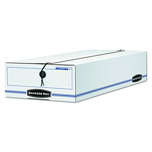 Bankers Box LIBERTY Check and Form Boxes, Standard Set-Up, String and Button, 9 1/2 x 23 1/4 x 4 1/4 Inches, Case of 12, (00007)