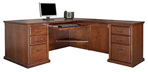 Martin Furniture Huntington Oxford Office Right L-Shaped Desk, Burnish Finish