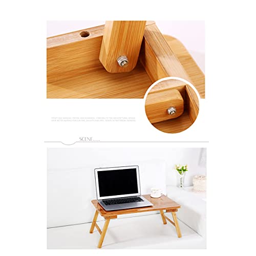 SFFZY Foldable Portable Bamboo Computer Stand Laptop Desk Notebook Desk Laptop Table for Bed Sofa Bed Tray Studying Tables