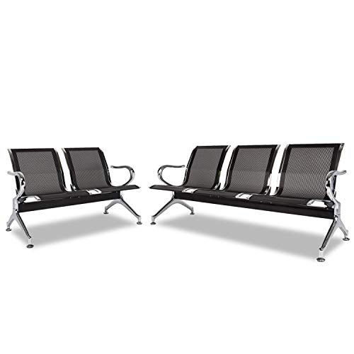 Kinsuite 5-Seat Waiting Room Chairs Airport Reception Seat Bench - Office Guest Chairs & Reception Chairs