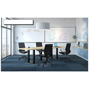 Generic 8 ft Modern Executive Conference Room Table with Metal Steel Legs - Mahogany