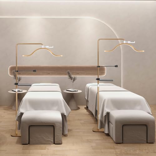 Yoidesu Half Moon LED Floor Lamp for Lash Extension, 29 Inch, 3200K-5600K, Phone Holder, Beauty Skincare Lighting