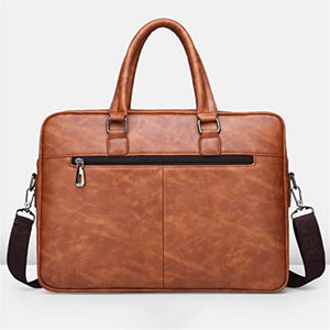 HLMSKD Business Men's Briefcase Handbag Leather Handbag Messenger Bag Men's Handbag Office Bag (Color : B, Size