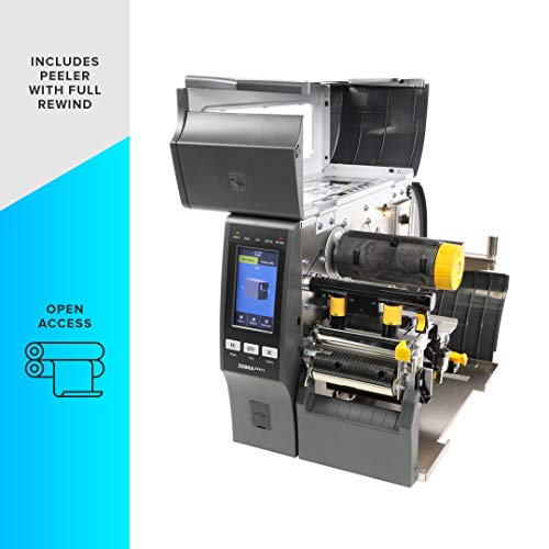 Zebra ZT411 Thermal Transfer Industrial Printer 203 dpi Print Width 4 in Serial USB Ethernet Bluetooth Peeler with Full Rewind ZT41142-T410000Z