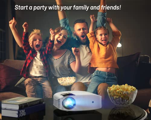 GooDee Full HD 1080P Projector with 5G WiFi, Bluetooth, and 4K Support