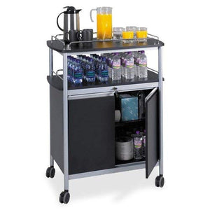 Safco Products 8964BL Mobile Beverage Cart, Black