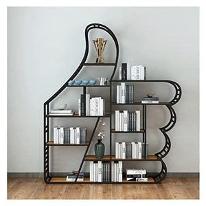 None Multi-Layer Metal Bookshelf Floor-to-Ceiling Display Rack (Brass)