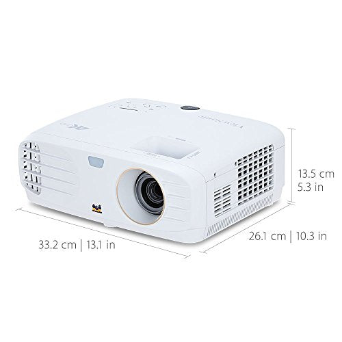 ViewSonic 4K Projector with 3500 Lumens HDR Support and Dual HDMI for Home Theater Day and Night (PX747-4K) (Renewed)
