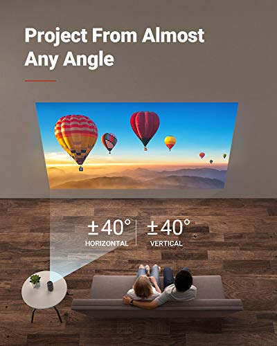 Anker Nebula Capsule Max, Pint-Sized Wi-Fi Mini Projector, 200 ANSI Lumen Portable Projector, Native 720p HD, 8W Speaker, Movie Projector, 100 Inch Picture, 4-Hour Video Playtime, Home Entertainment