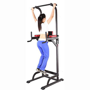 HMBB Strength Training Equipment Strength Training Dip Stands Multi Function Pull Up Bar Dip Station for Streorngth Training Wkout Abdominal Exercise Full Body Strength Training